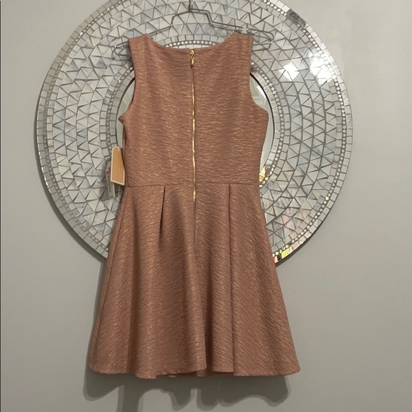 Copper Key Dusty Pink and Gold Dress - Picture 4 of 5